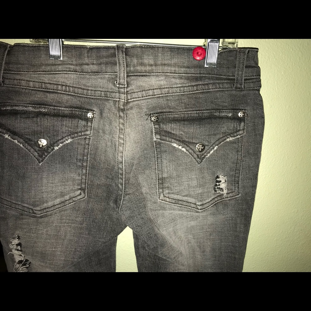 Grey Ripped Denim Jeans - Picture 2 of 4